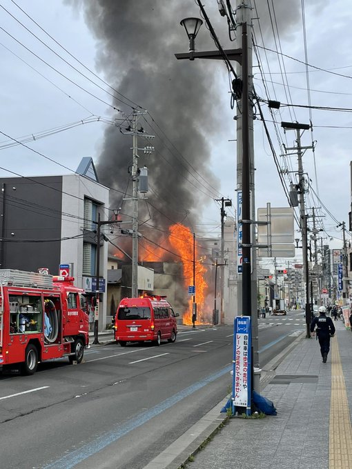火事 仙台市青葉区宮町 東洋軒 で炎あがる火災事故 停電 発生 4月28日に小田原 宮町 の 宮町東洋軒 付近で建物火災 火災現場の様子 Matomehub まとめハブ