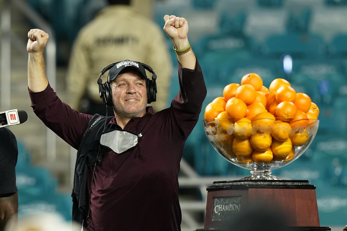 CFBHome's tweet photo. Jimbo Fisher has NEVER lost a game at Texas A&amp;M when a trophy is on the line. 🏆 https://t.co/tTG1Yn3XUC