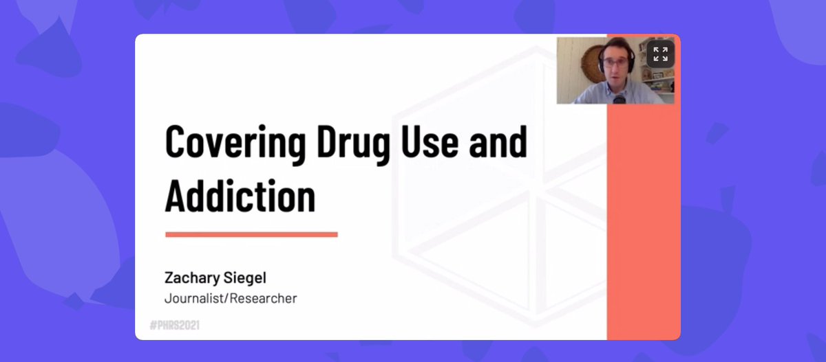 Leading the conversation is  @ZachWritesStuff, a journalist, researcher, and co-host of  @Narcocast. “De-stigmatizing the Media: Tips for Covering Harm Reduction and Drug Policy” live now!  #PHRS2021