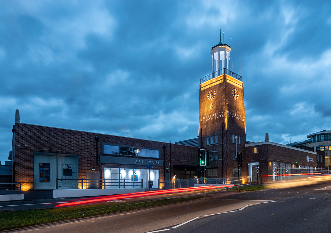 A short walk from Foregate Street is the former Austin House. Completed in 1939 to the design of John C. S. Soutar, this was an extensive showroom, workshop and petrol filling station for Austin cars.