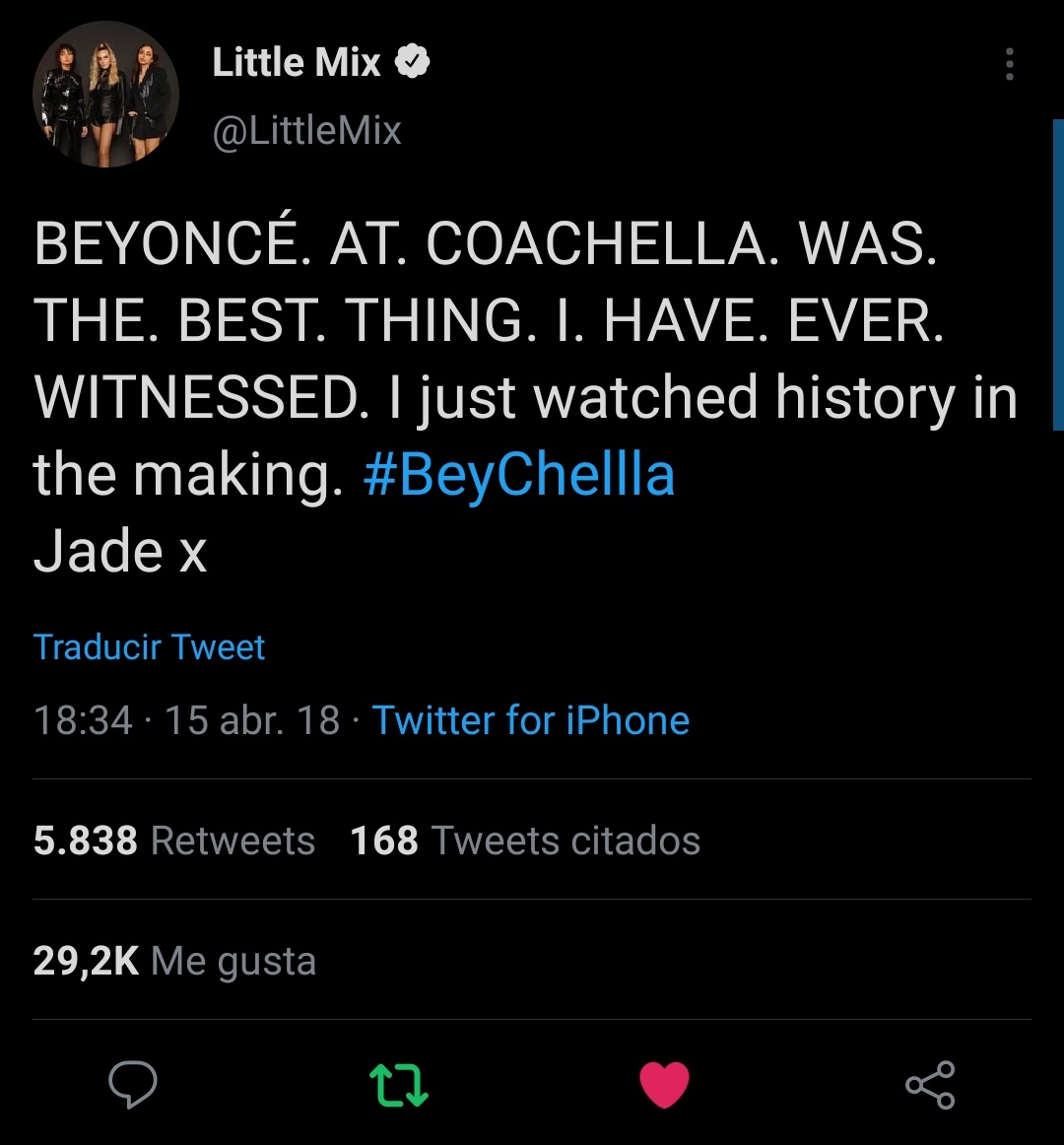 Perrie attended also to the OTR and leighade went to beychella