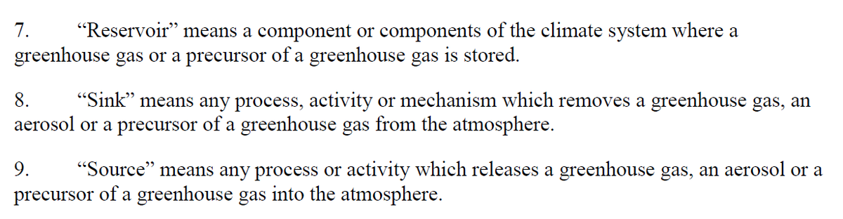 The UNFCCC carefully defines the terms, & this allows explicit text to be written: "anthropogenic emissions bysources and removals by sinks of all greenhouse gases"emissions are positive, removals are negative, no talk of "net".4/