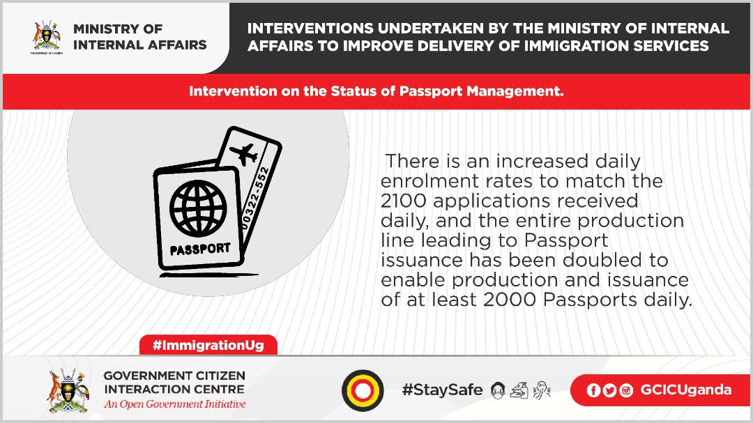 JoshMushwa's tweet photo. The new e-Passport application procedure Reduces on the processing time of the Passport from 7 working Days to 2 days, Reduces the congestion seen at the Passport office, Eliminates chances of foreigners obtaining Ugandan Passports.
#ImmigrationUg https://t.co/B8LgCpJ4LS