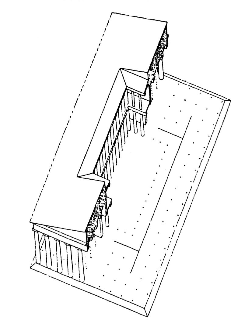 8/12 Despite being unfinished, several features of Cossutius’ redesign made the Olympieion a popular topic for ancient architects!The center of the building was intentionally left open to the sky & Vitruvius (3.18.8) uses it as the prime example of this hypaethral building type