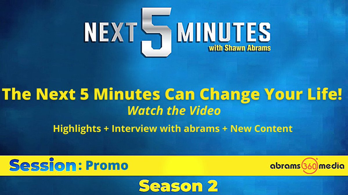 The Next 5 Minutes can change your life! Watch the video youtu.be/CrzRW01wWi0