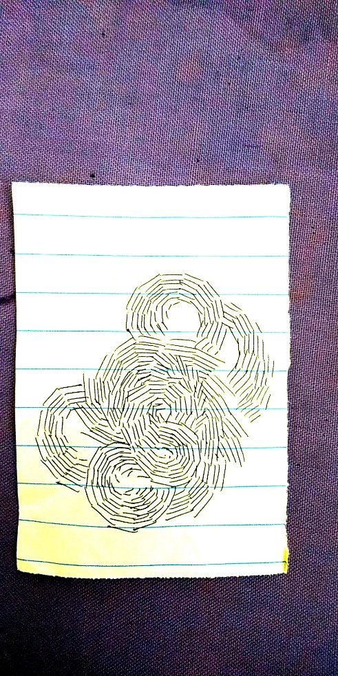 #落書き #ボールペン画 #写真加工 #色を反転した世界 