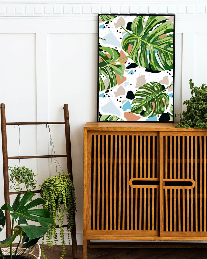 Tropical décor inspo 😊 😍 🌴 💗 
#colourfulhomevibe #stellarspaces #colorfullinteriors #apartmenttherapy #scrollstoppinghome #vibranthome #midcenturyhome #livingroomdecor #mydiydecor #wallpanelling #colourfulhome #livingroominspo #cozylivingroom #brightcoloursmakemehappy