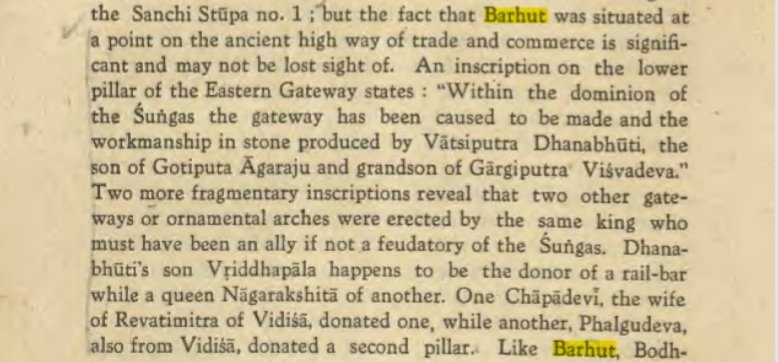 Nihar Ranjan Ray in his book "Mauryan and Sunga art" says that the Barhut and quite a few other places got donations from the Sungas
