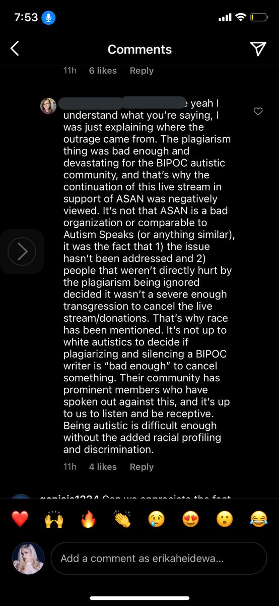 tiktok & instagram are full of white autistics expressing shock & outrage at each other & i just can’t comprehend the lack of perspective. who was directly hurt by the plagiarism? the author. it’s not up to white autistics to decide if plagiarizing a BIPOC writer is bad enough?