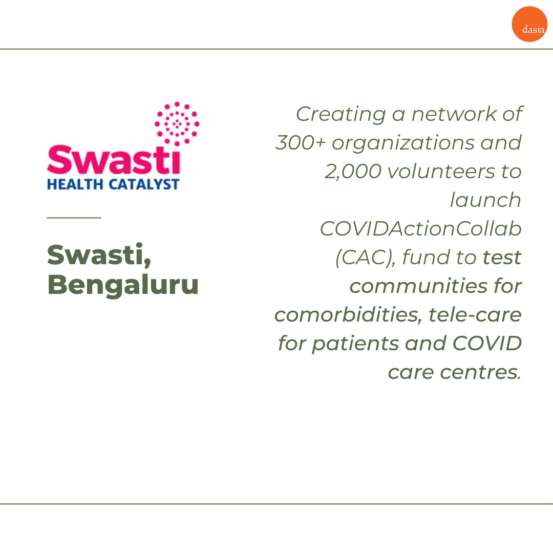 Swasti | BangaloreFund to test communities for co-morbidities, telecare for patients and COVID care centres:  https://swasti.org/covid19-response/ #donate  #COVIDsupport  #Covid19IndiaHelp