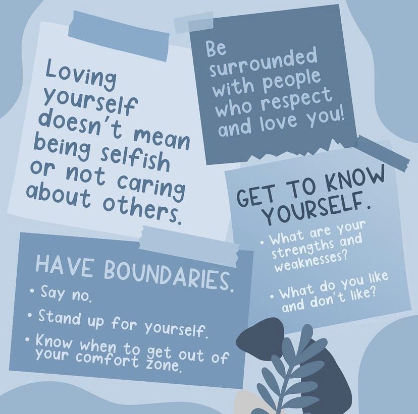 loving yourself doesn’t mean being selfish or not caring about others. be surrounded with people who respect and love you!