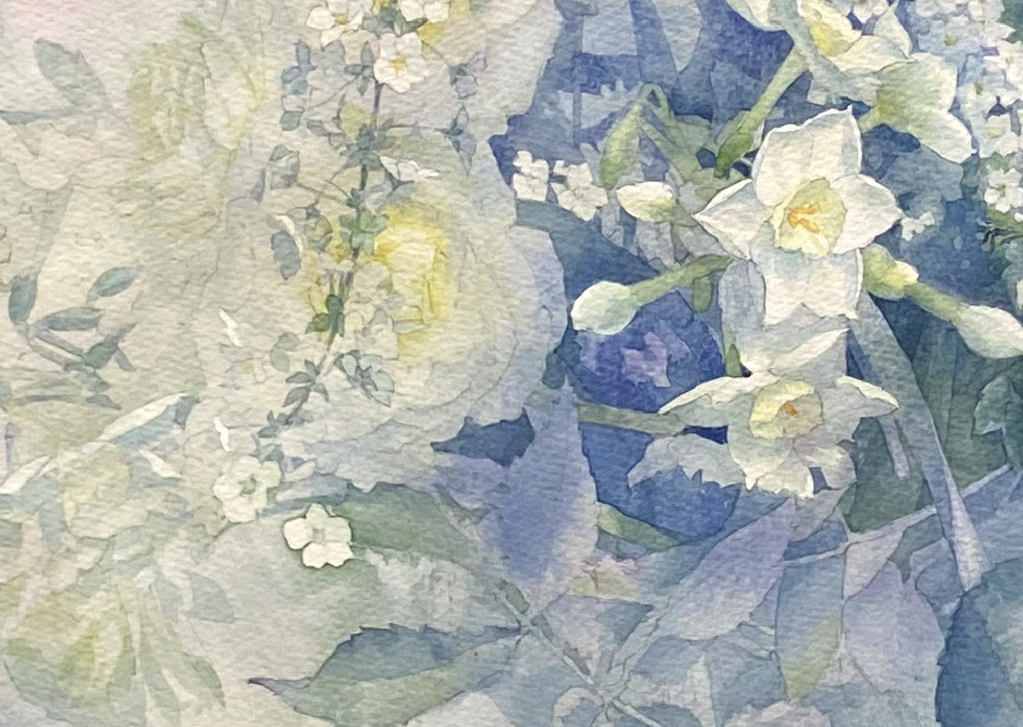 アート　白い花の水彩画 星野木綿 on X: 