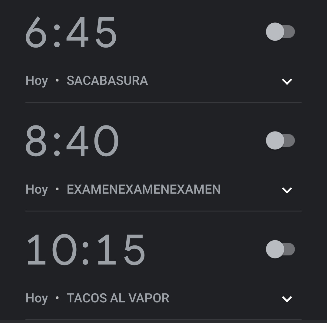 MerariLevi's tweet photo. Alarmas para ocasiones importantes https://t.co/Ql8zO9AmM9