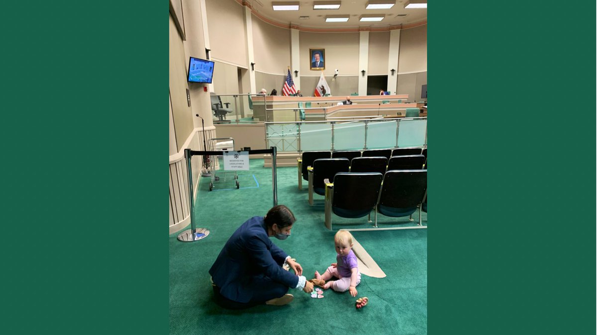 “Then we went to mommy’s hearing in the Public Safety Committee — and I got to show Asm.  @BauerKahan some of my favorite toys!