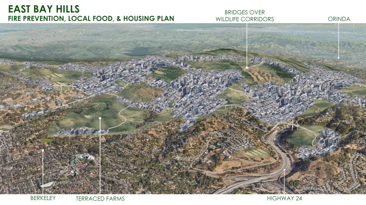 Moving development away from flammable forests is the right thing to do in most of California. But in the East Bay Hills - an island of hazard surrounded by 2 million people - maybe it's the forest that ought to go. 1/