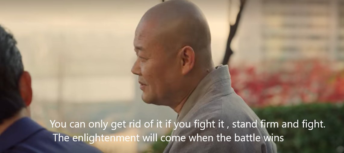 STOP. REMEMBER THIS TALKif the inner struggleWho will win the wine or the makgeolli?He is already on the battlefield as the monk said ¨ it does not matter where he lives ¨ #Vincenzo