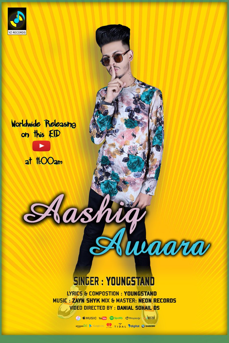 RecordYz's tweet photo. #AashiqAwaara Realsing Date 🔥
Singer/Lyrics/Composer: @real_youngstand 
Music: ZaynShyk 
Artwork/Video: @Danialaudios
Lable: @RecordYz  

Set Reminder: 👇
https://t.co/3npbpChJnC

#AashiqAwaaraEP #YoungStand #YoungStandArmy #YZRECORDS #Teamyzrecords #Singer #Twitter https://t.co/MxbHYxOMBY