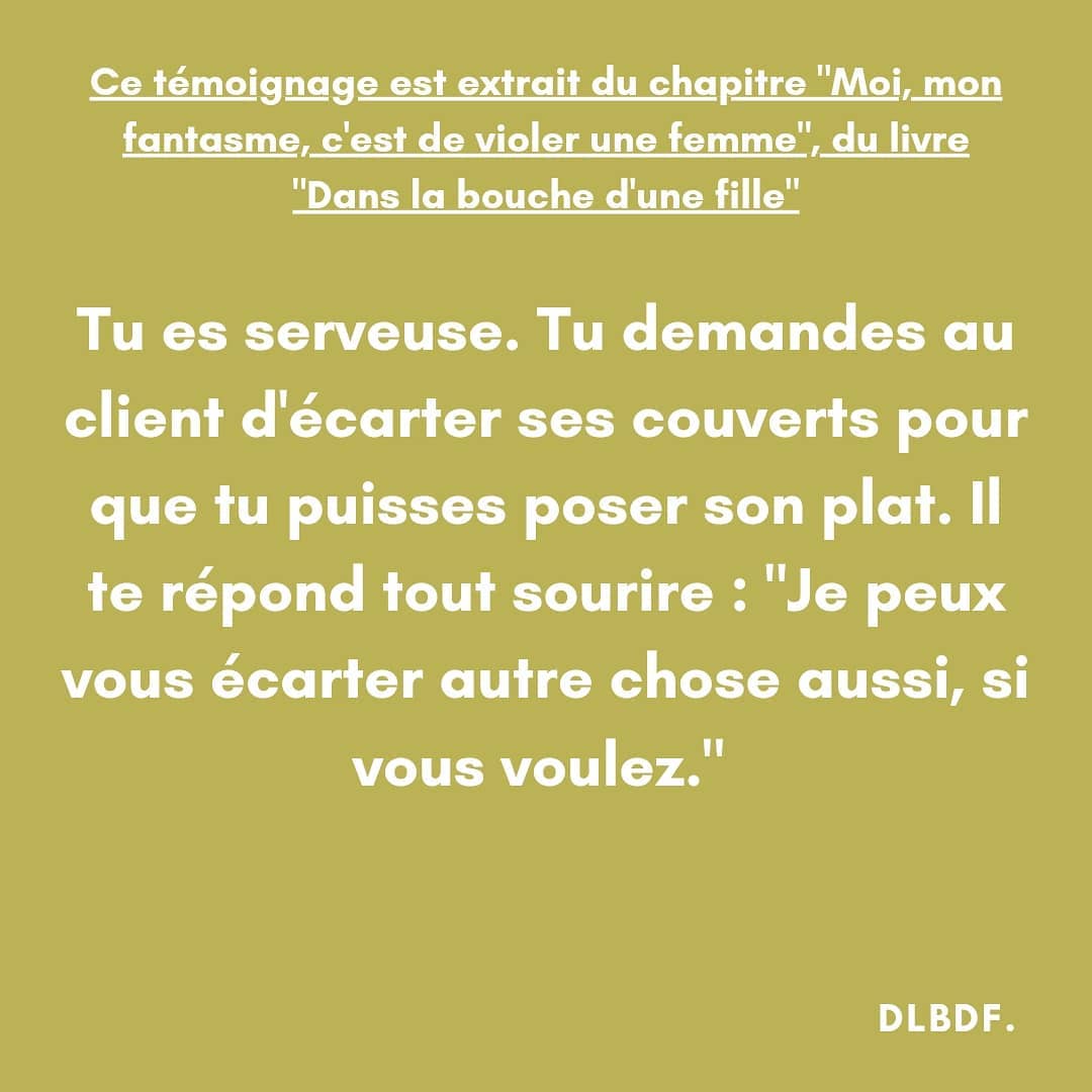 dlbdf_'s tweet photo. Ces témoignages sont extraits du chapitre "Moi mon fantasme c'est de violer une femme" de notre livre DANS LA BOUCHE D'UNE FILLE publié aux @editionsalbinmichel.
Pour en savoir plus sur le livre : https://t.co/GFrT6rjYOW
 #cultureduviol #sexualisationn #patriarcat https://t.co/SrsF3VknYy