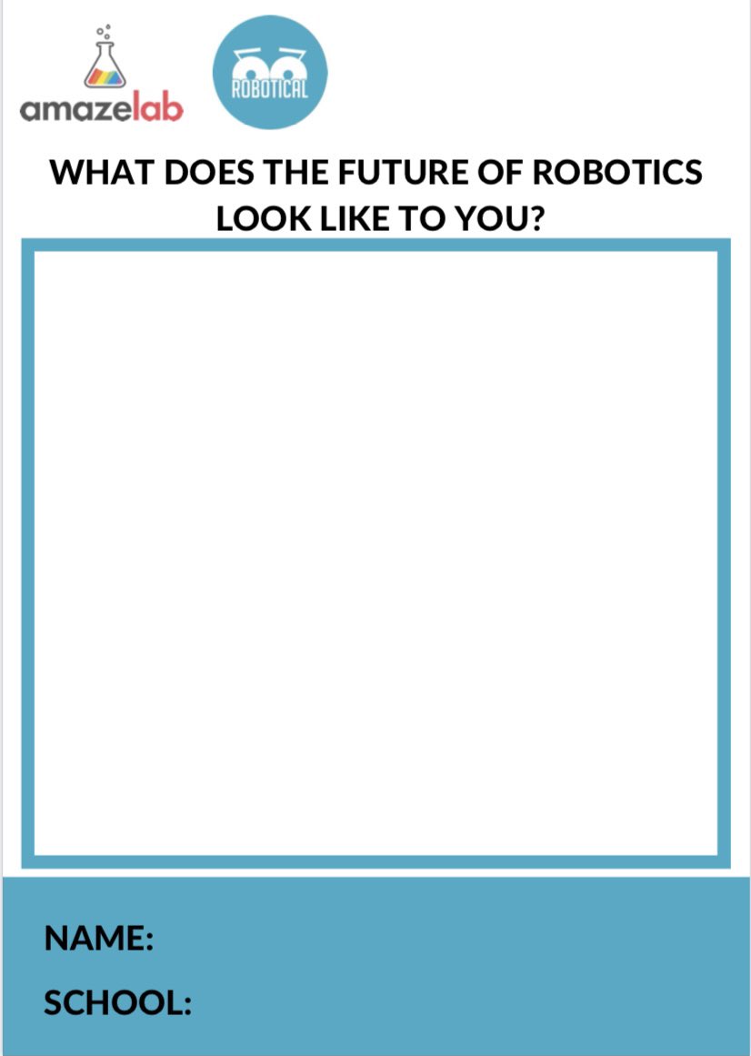 Amaze_Lab's tweet image. 🤖 Last few days for submissions 🤖
#martysfutureofrobotics @RoboticalLtd 
What will the future of robotics look like? 
⭐️ Send us your ideas by Friday 30th April!! ⭐️