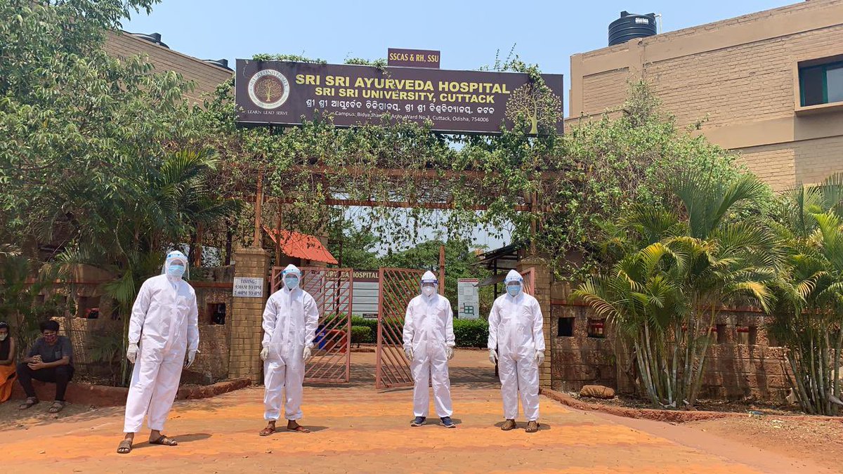 Gurudev's tweet image. Sri Sri University @SriSriU has set up a 100-bed Covid Care facility with all the necessary requirements to treat COVID positive patients.