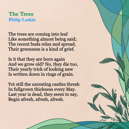 the trees philip larkin