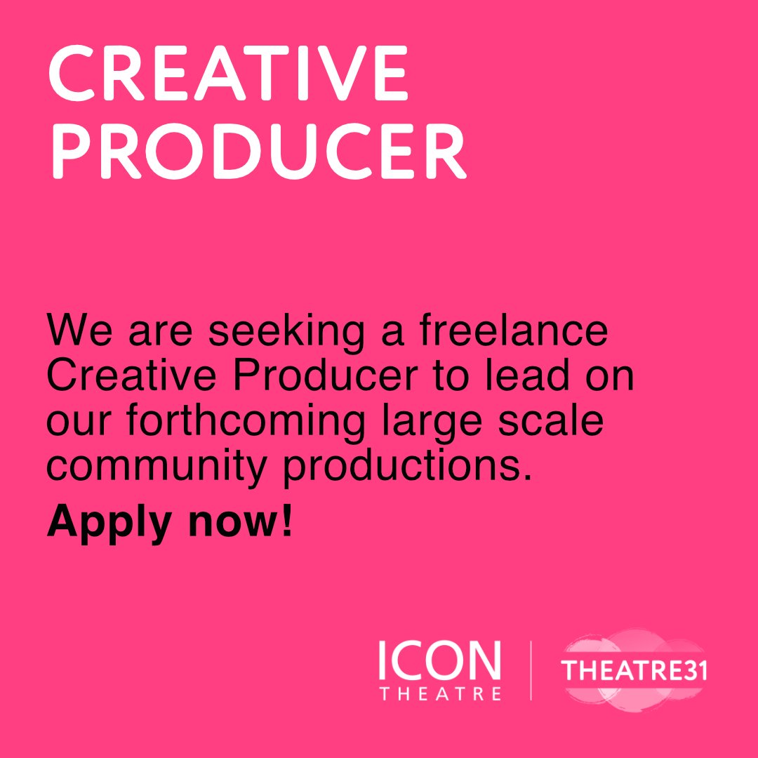 Come work with us! We are recruiting for a Deputy Director & also a Producer to join our growing team. Passionate about quality community theatre? Apply now!

icontheatre.org.uk/about/opportun…

#IconTheatre #Theatre31UK #Medway #Sheppey #CommunityTheatre #artsopportunity #artsjobs