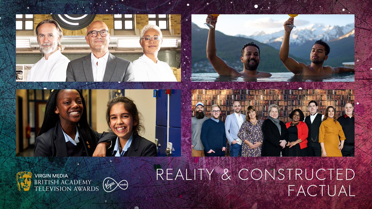 BAFTA's tweet image. The nominees for Reality &amp;amp; Constructed Factual 👏🏡
📺 MasterChef: The Professionals
📺 Race Across the World
📺 The School That Tried to End Racism
📺 The Write Offs

#VirginMediaBAFTAs