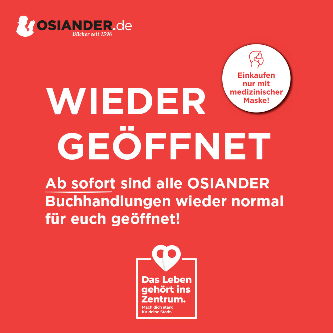 Osiander_Tweet's tweet photo. Ab sofort sind alle OSIANDER Buchhandlungen wieder normal für euch geöffnet, unabhängig von Inzidenzen, weil Bücher zu den Gütern des täglichen Bedarfs gehören.

Unsere neuen Öffnungszeiten findet ihr unter ➡️ https://t.co/jh3ko6jSGy

Wir freuen uns riesig auf euch! https://t.co/4X7GCkXHrs