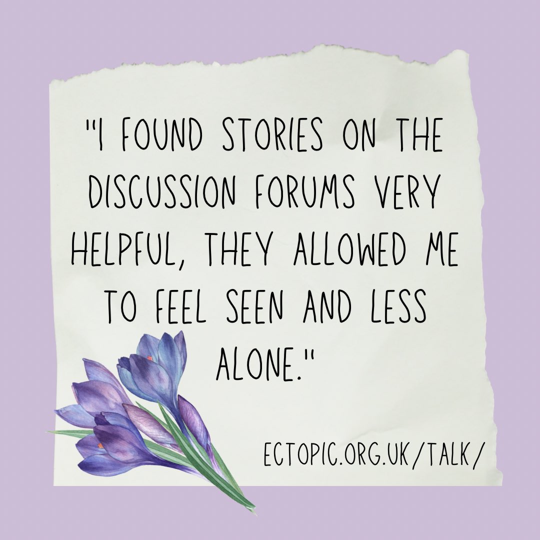 TheEPT's tweet image. Our online #discussionforums offer a welcoming & safe space to read others’ experiences, ask questions & connect with those who have been through the trauma of an #ectopicpregnancy. Ectopic.org.uk/talk/
#TheEPT #EctopicPregnancyLoss #EctopicAwareness #Support