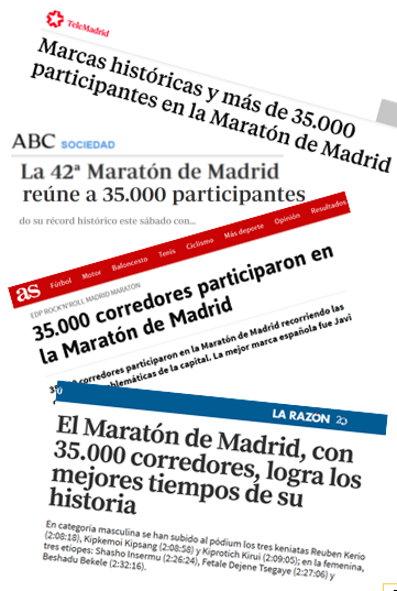 Pucurull's tweet photo. #Troballa. Fa dos anys es va celebrar la darrera marató de Madrid. La van acabar 8.122 participants. Els mitjans, però, parlaven de 35.000. Afegien els que el mateix dia van córrer una mitja de 21k i una cursa de 10k. 😊 https://t.co/BOWnTZY3lL