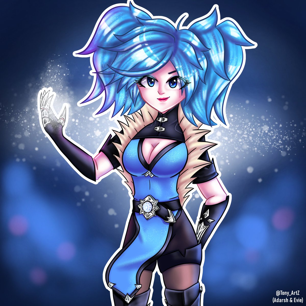 Here's an artwork of Evie in Black Ice Outfit, Evie, Hope you like it....