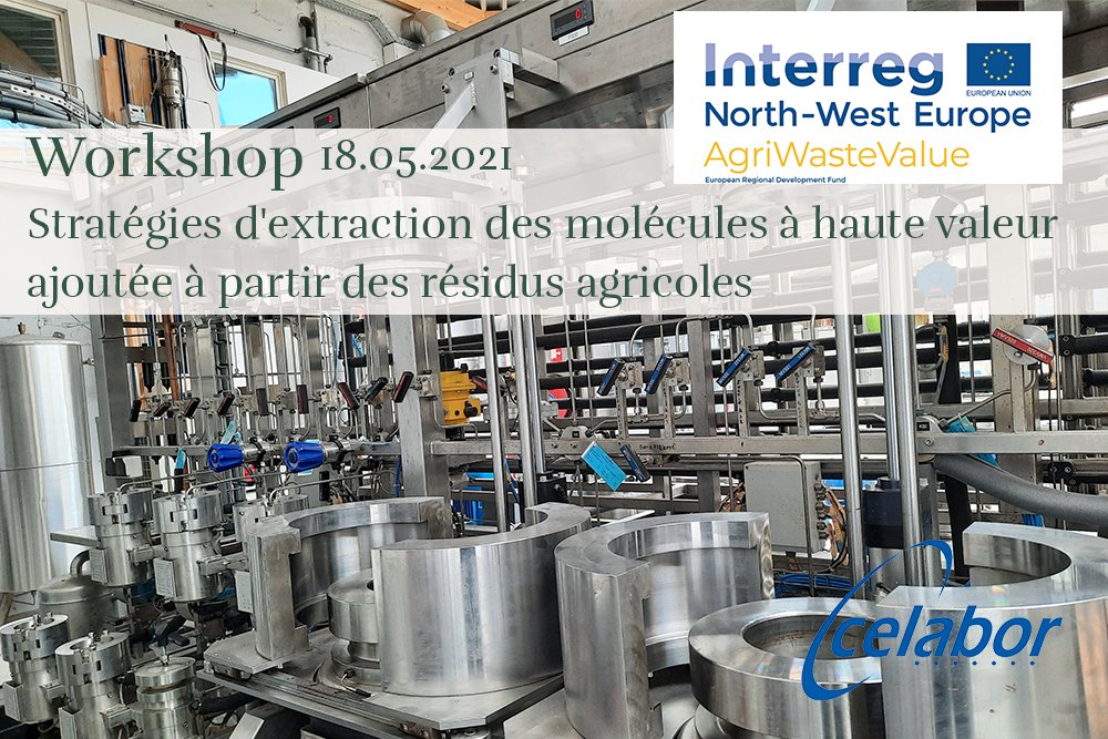 AgriWasteValue's tweet photo. [Webinar, 18.05] Participate on 18 May in the #workshop* "Strategies for the #extraction of high added value molecules from agricultural #residues", organised by #Celabor for the @INTERREG_NWE project @AgriWasteValue. Programme and registration 👇
https://t.co/63OyfboK5j
#biomass https://t.co/qm8Yj98JNB
