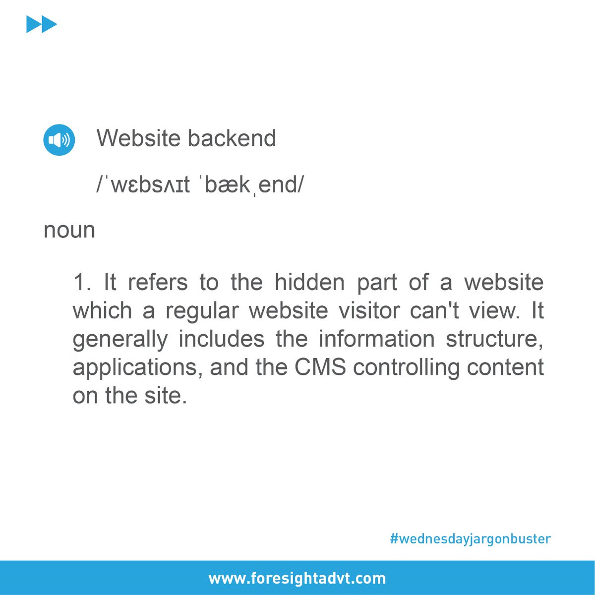 foresight_advt's tweet image. What is a Website Backend?|

#wednesdayjargonbuster

#website #websitebackend #websitedevelopment #marketingagency #marketingandadvertising #foresightadvertising #Pune

@mohitneve