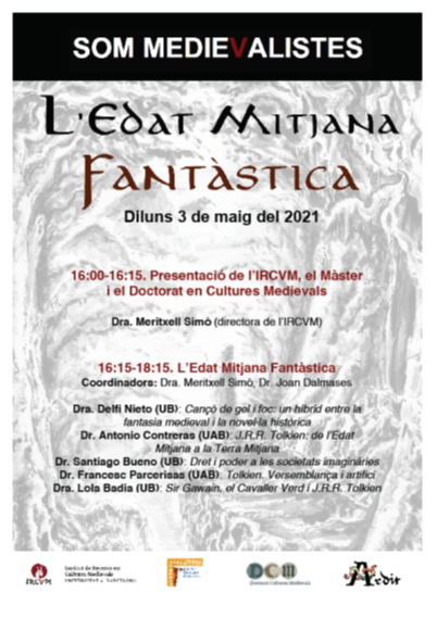 Dilluns vinent torna el Som Medievalistes en format virtual. Enguany sobre l'Edat Mitjana Fantàstica. Aviat us enviarem l'enllaç, però reserveu-vos el dia. Som Medievalistes!!!!! <a href="/IRCVM/">IRCVM</a> <a href="/ARDITMedieval/">ARDIT</a> @DoctMedievalUB