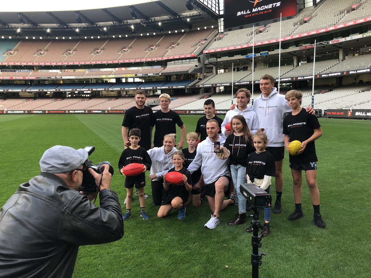 Launching Ball Magnets! In a bizarre turn of events we’ve just learned this is <a href="/erinphillips131/">Erin Phillips OAM</a> first time on the hallowed MCG turf.