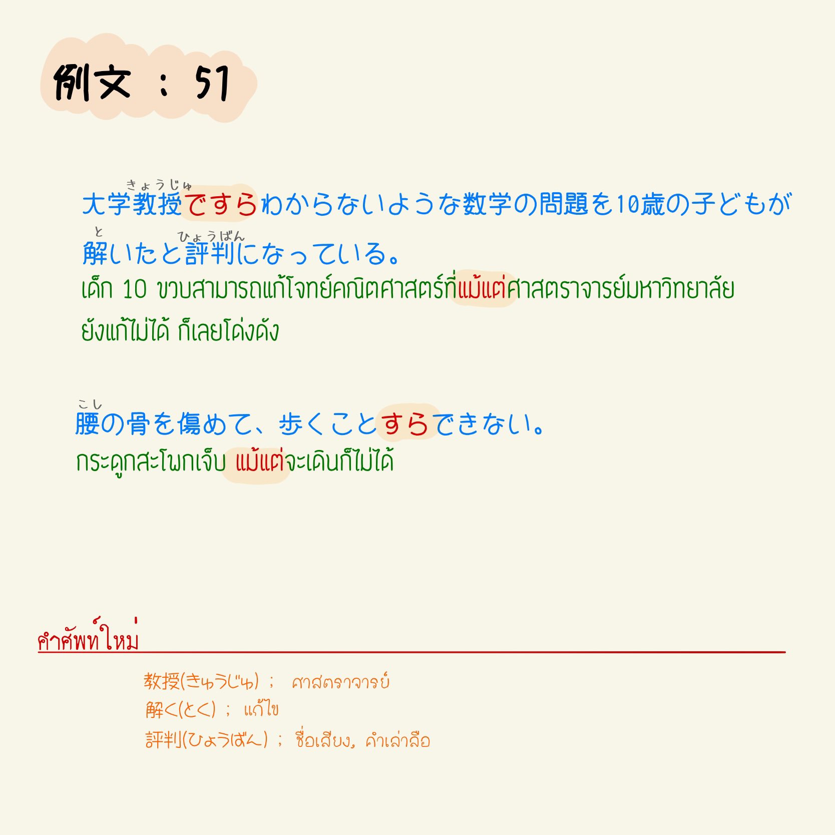 تويتر ภาษาญ ป นจำวนไป على تويتر ไวยากรณ N1 50 といえども แม แต 51 する ですら แม แต หน งส อก ญแจส 500ประโยค Jlptn1 日本語勉強 T Co Vk73iczods