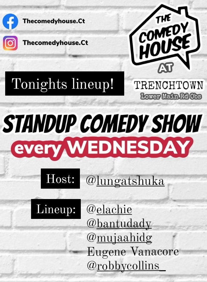 Candace_Fortune's tweet photo. Every Wednesday and its Wednesday!!

Lineup release for tonight 👏👏

Pull through for your mid-week lekkerness and laughter. 

The Comedy House. https://t.co/mBuVxQDJfx