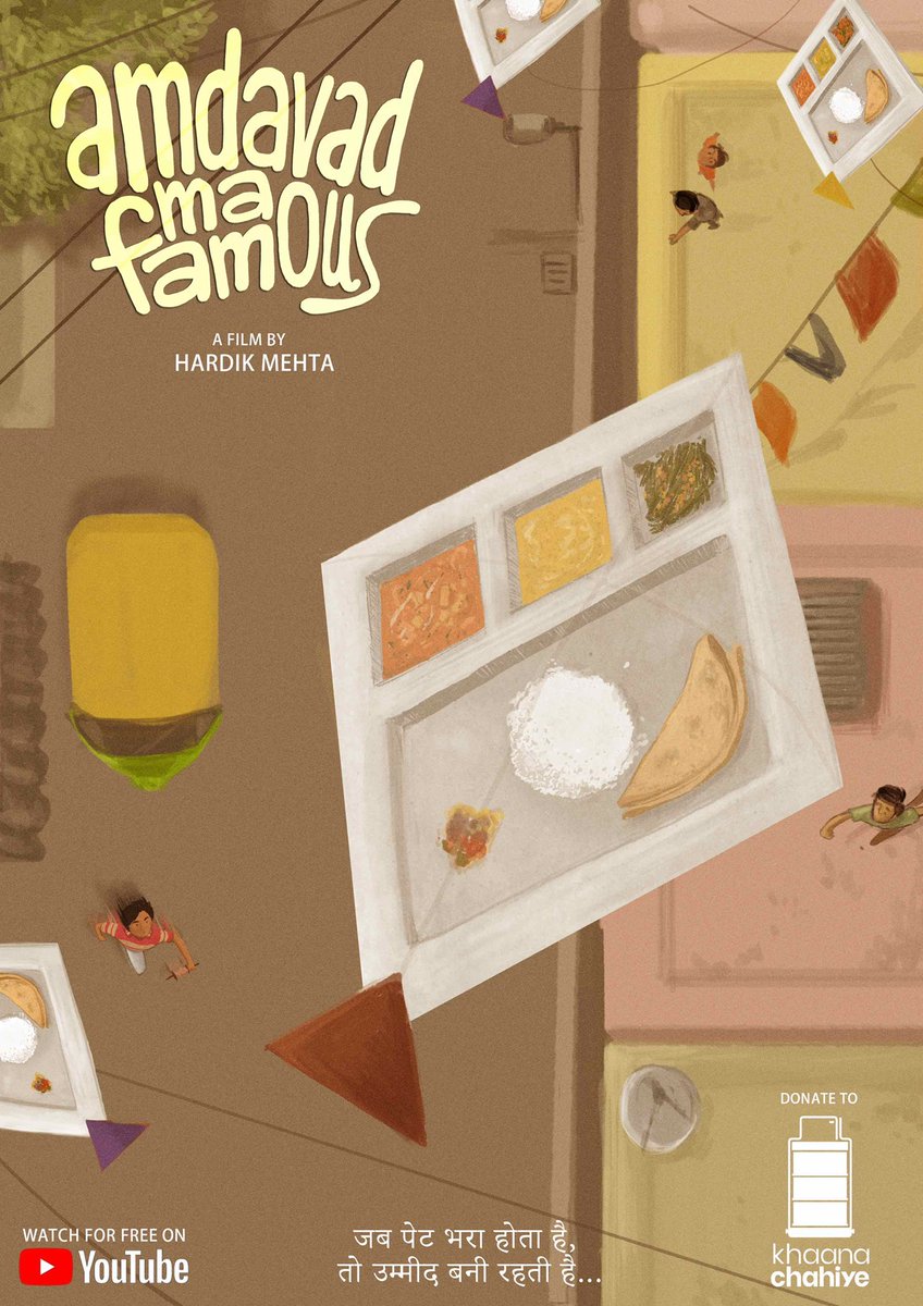 Our beloved AMDAVAD MA FAMOUS is all yours now, available on Youtube. If you find hope in the 30 minutes of this film, we urge you to donate, in your capacity, to the brilliant team of <a href="/khaanachahiye/">Khaana Chahiye Foundation (KCF)</a> .
Link for the film:  bit.ly/32PFHMG
Donation link in Video Description
