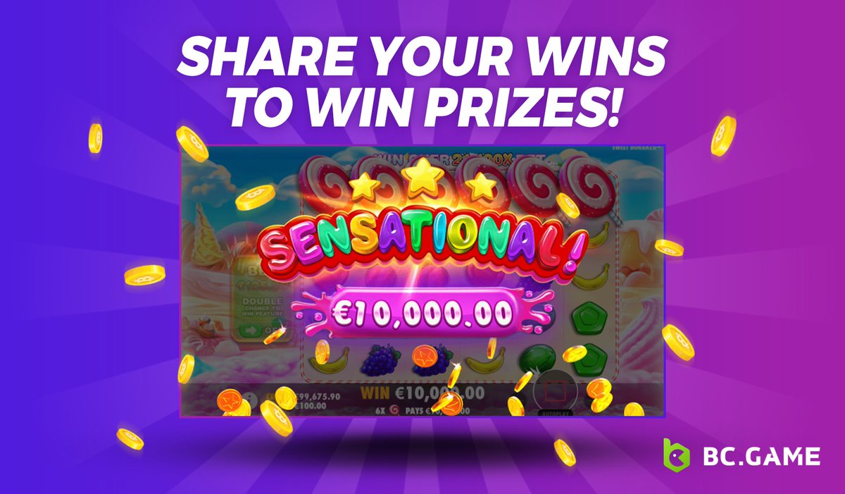 Happy Wednesday, BC Gamers! 🤗

We wish you the very best of luck with all your bets today. Starting today, sharing clips and images of your wins with us via social media (tag @) gives you a chance to win awesome prizes, including FREE extra balance! 🎁