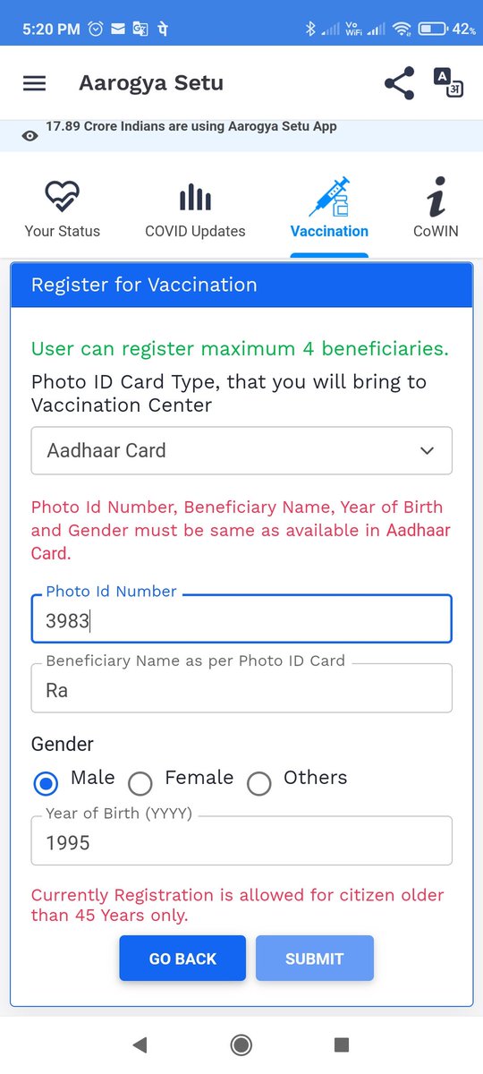 ravindra95's tweet photo. This is irritating y govt. Web site always creat frustration. https://t.co/7q8AprWxG1