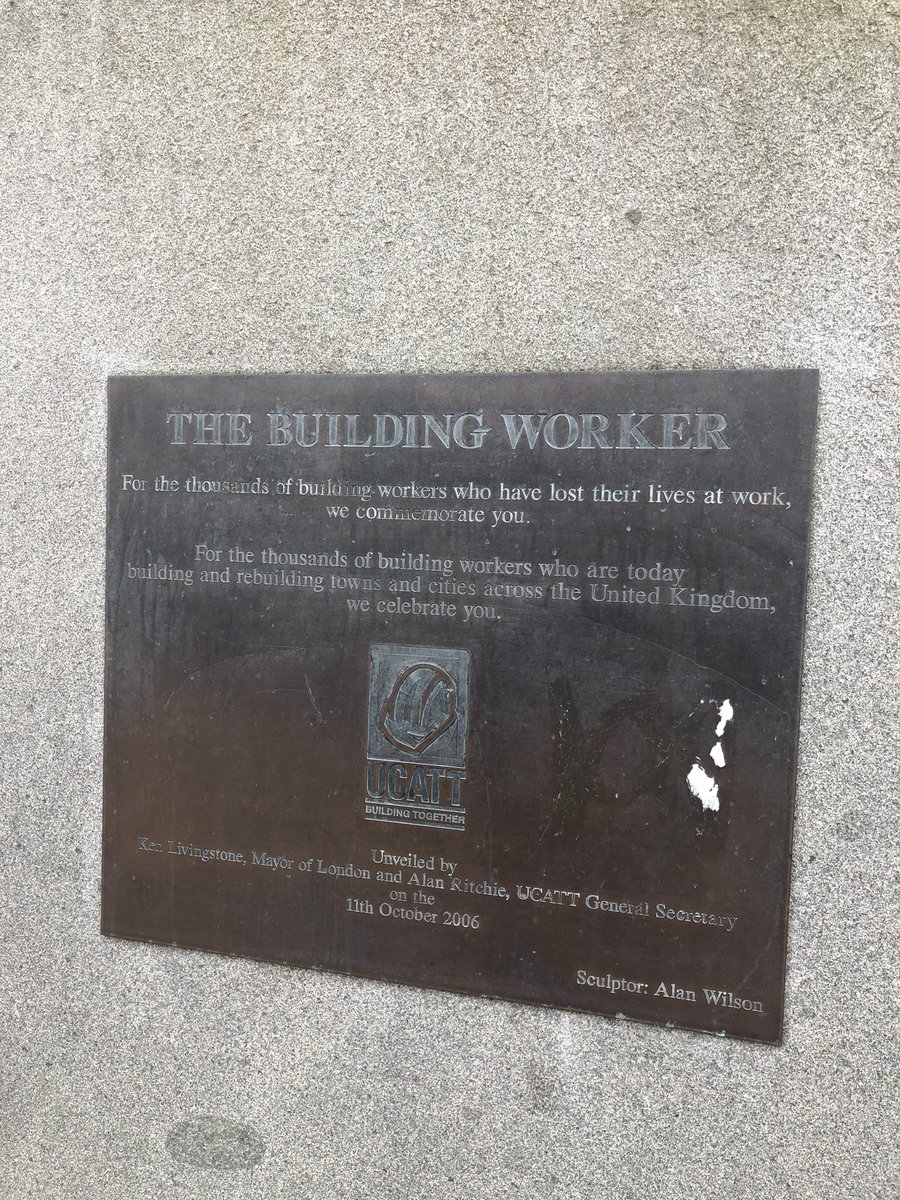 On Sunday I walked past “The Building Worker” outside Tower Hill Station. 

It commemorates building workers who have lost their lives at work. 

Today on Workers Memorial Day we must remember those we have lost and recommit our efforts to safer workplaces for all #IWMD2021