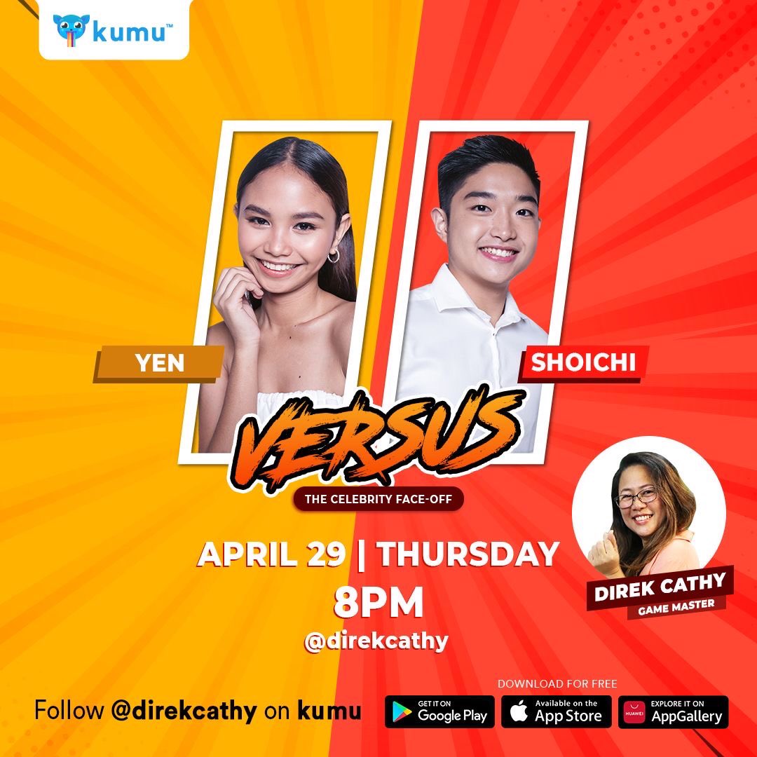 starhuntabscbn's tweet photo. Sina @theyenquirante at @Shoichi_Oka1026 naman ang magtatapat sa isang gabing puno ng exciting challenges! Kasama ang game master na si Direk Cathy! ✨ Bukas na yan, April 29! https://t.co/yRIfIXvbYh
