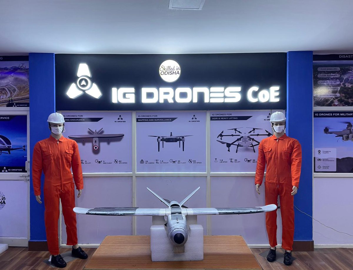 skilled_odisha's tweet image. Delighted to share that 2  IG Drones Delta 400 manufactured by the skill trainees at the @IGDrones CoE, at  @ITI_Cuttack is ready to be deployed in @odisha_mining.
This can be airborne for long endurance operations and used for surveying &amp;amp; mapping with accuracy in sub cm level.