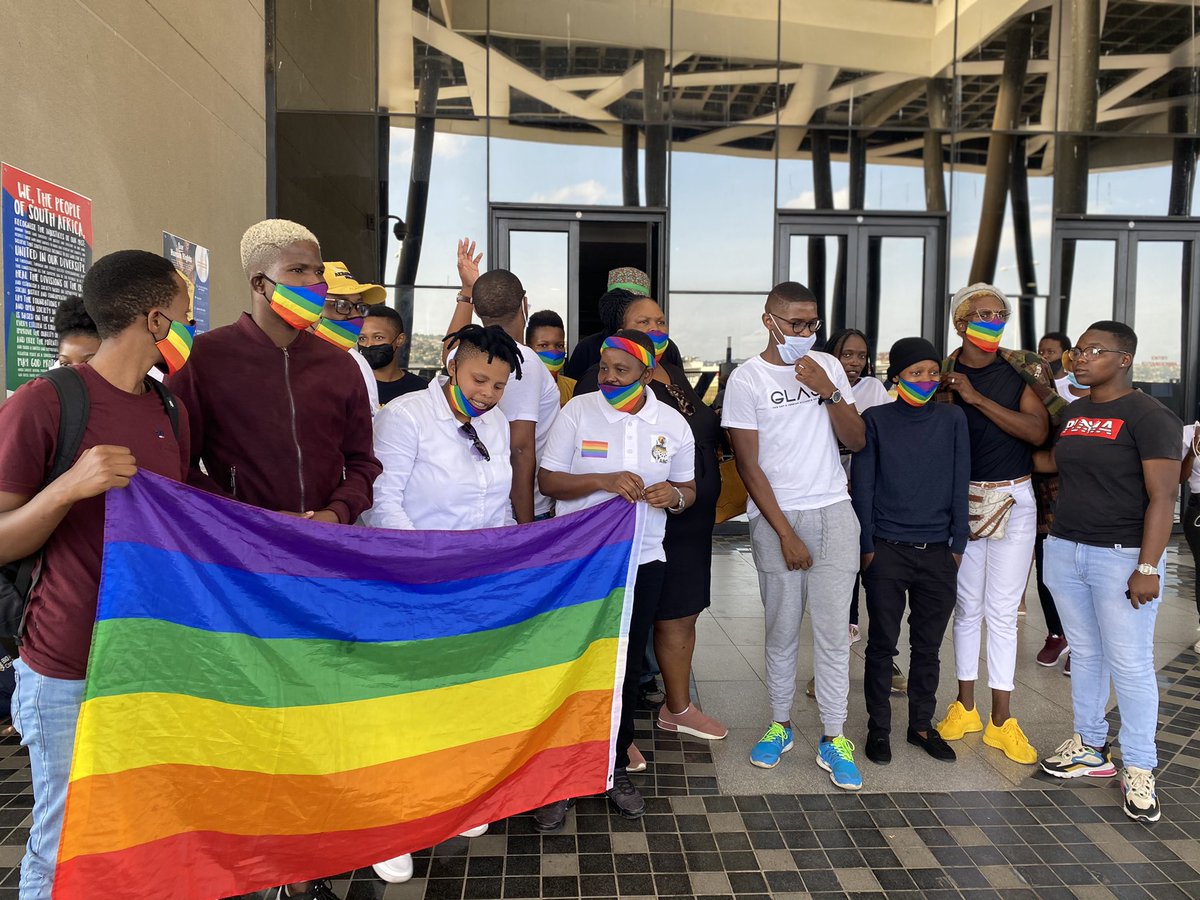 GLASA_'s tweet image. Today the Ntuzuma Magistrate Court denied Thando Mgenge bail, the suspect in Sphamandla Khoza’s murder case. A small win for the LGBTQIA+ community. 1/2