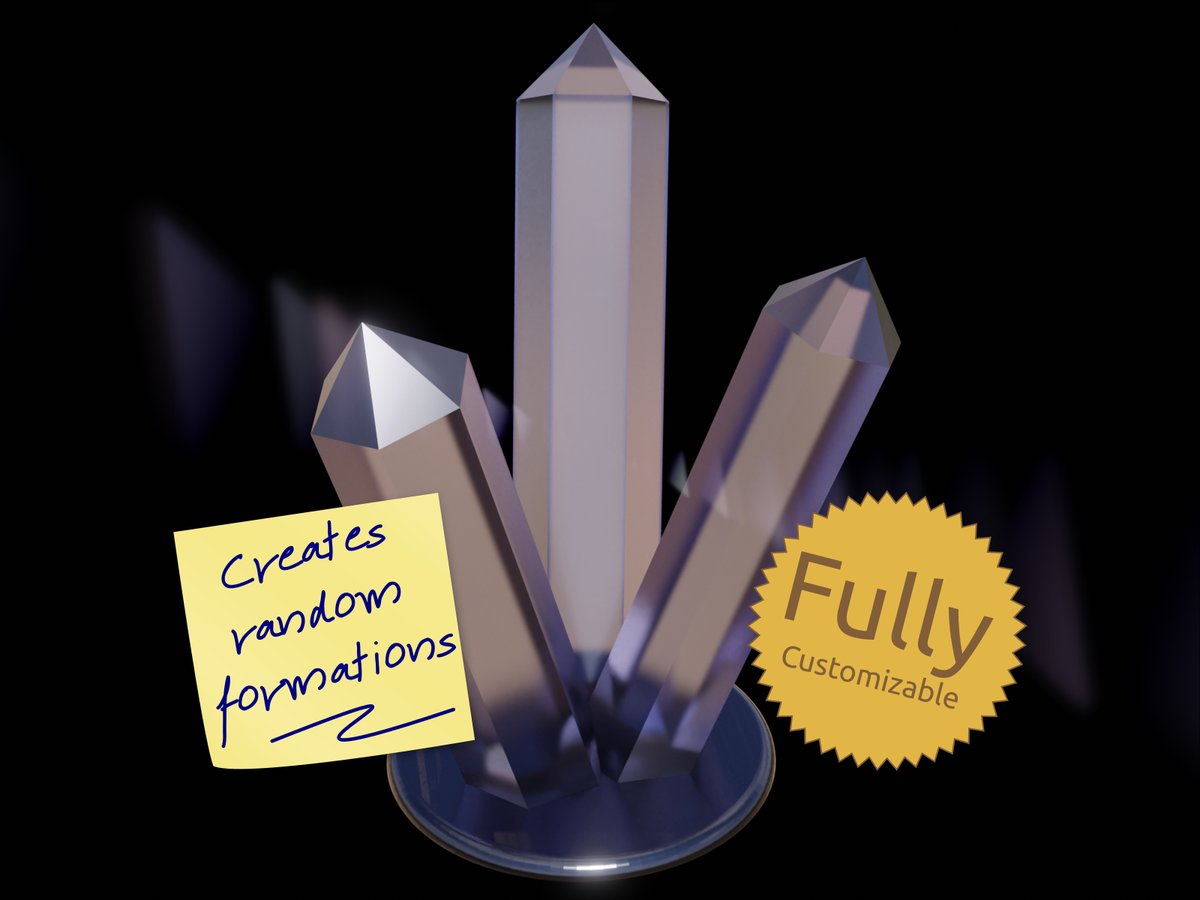 code_and_make's tweet image. Generate unique, ornamental crystal formations with our latest, free, 3D printable design on @Thingiverse: thingiverse.com/thing:4842466 #3dprinted #3dprinting #thingalert