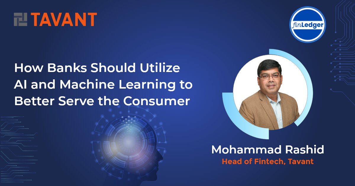 Tavant's tweet image. “HousingWire recently spoke to our very own Mohammad Rashid, Head of Fintech, about ways that he believes banks could better utilize AI and machine learning, thereby improving the customer experience.” Read more: bit.ly/2S1Op8g

#Bantech, #AIinbanking, #Housingwire,