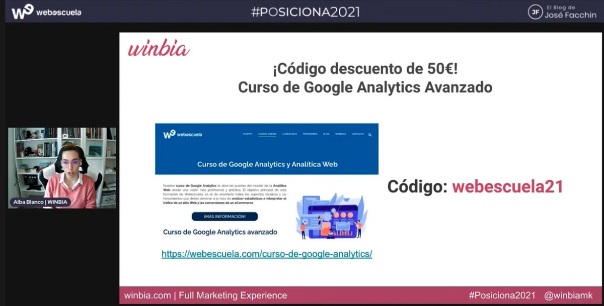 José Facchin (@facchinjose) on Twitter photo En junio comienza el curso de #GoogleAnalytics en <a href="/Web_escuela/">Webescuela</a> impartido por dos grandes profesionales <a href="/AlbaBlanco_D/">Alba Blanco</a> y <a href="/bivanova/">☙ Bistra Ivanova ❧</a> de <a href="/winbiamk/">Winbia</a> 👏👏👏
¡Te esperamos! #Posiciona2021 En junio comienza el curso de #GoogleAnalytics en <a href="/Web_escuela/">Webescuela</a> impartido por dos grandes profesionales <a href="/AlbaBlanco_D/">Alba Blanco</a> y <a href="/bivanova/">☙ Bistra Ivanova ❧</a> de <a href="/winbiamk/">Winbia</a> 👏👏👏
¡Te esperamos! #Posiciona2021