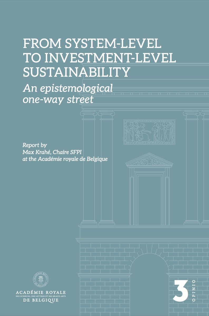Thread alert I spent most of last year studying  #sustainablefinance. The results are now out in a report for  @Academie_be & SFPI-FPIM. Here's the gist (, 1/n): https://www.academieroyale.be/Academie/documents/Opinio_SFPI_numerique31253.pdf