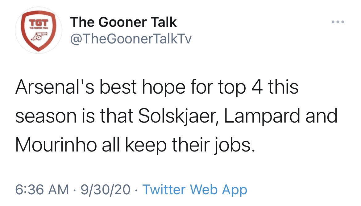 3. Why have the audacity to poke fun of rivals for being in a similar situation as ours?It is banter, yes, but don’t forget what the majority of this fanbase is calm and accepts 9th place in April.The same fanbase that mocked Chelsea for finishing 10th years ago.