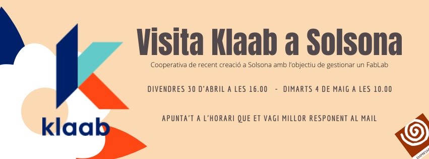info_aesolsones's tweet photo. Encara estàs a temps d’apuntar-te a la visita!! Tria el dia i l’hora que et vagi millor. https://t.co/Iiu57XNF8U